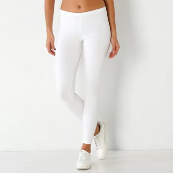 Legíny s pružným pasem bílá 46/48