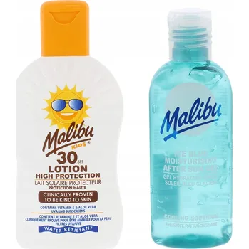 Přípravek na opalování Malibu Dětské opalovací mléko SPF30 200 Ml + Gel po opalování 10
