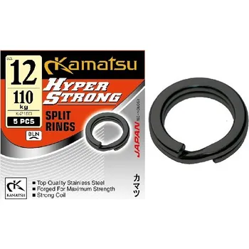 Kamatsu Hyper Strong kroužek-black- extra pevné- JAPAN Velikost: -č.9-94kg- 5ks