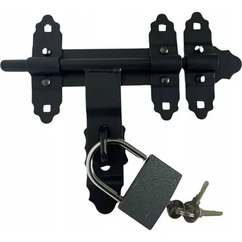 Visací zámek ZÁVORA BRÁNOVÁ DVEŘNÍ GARÁŽOVÁ PRO ALTÁN S PETLICÍ + VISACÍ ZÁMEK SADA