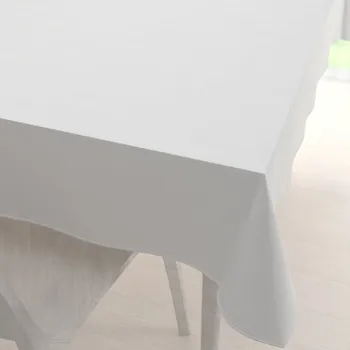 ubrus Velký obdélníkový bavlněný keprový ubrus KEP-001 Bílý 160x220 cm