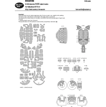 Plastikový model New Ware 1/48 Mask B-24D Liberator BASIC (HOBBYB)