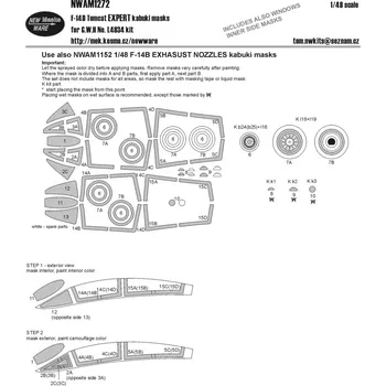 Plastikový model New Ware 1/48 Mask F-14D Tomcat EXPERT (GWH)