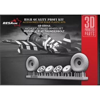 Plastikový model RESARM 1/48 P-47 Thunderbolt wheels set