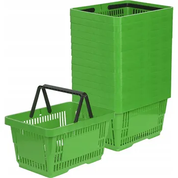 Nákupní košík 15x nákupní košík se 2 uchy, nákupní košík Světle zelený