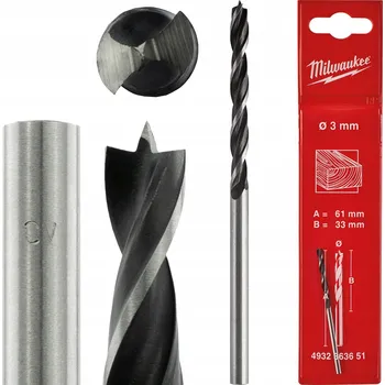 Vrták Vrták vrták překližky Milwaukee 3mm