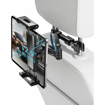 Držák do auta na Tablet, otočný o 360°, na opěrku hlavy