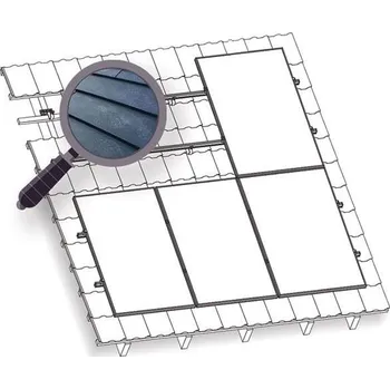montážní sada pro solární panel KENO Konstrukce KENO na FV pro 4 panely. Falcovaný plech