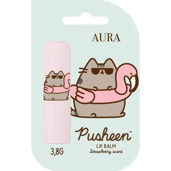 Péče o rty Balzám na rty Pusheen jahodový 3,8g