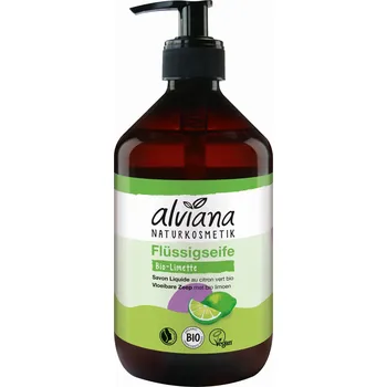 Mýdlo Přírodní tekuté mýdlo s limetkou, Alviana Naturkosmetik, 500 ml