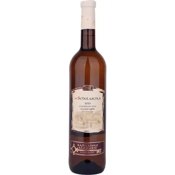 Scholastika - 2023, polosladké, pozdní sběr (Rajhradské klášterní vinné sklepy)