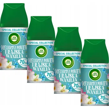 Osvěžovač vzduchu Air Wick Freshmatic Náplně Osvěžovač Vzduchu Oceánský Vánek a Rájksá Vanilka x4