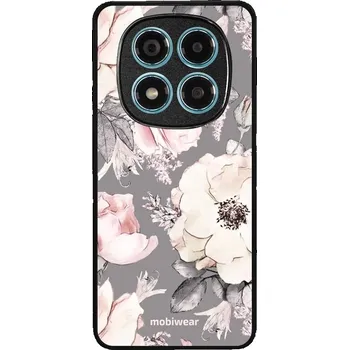 Telefonní příslušenství Lesklý kryt Mobiwear Glossy - Xiaomi Redmi Note 14 Pro 4G - G034G - Květy na šedém pozadí (Prémiové lesklé pouzdro, obal, kryt Mobiwear Glossy na mobil Xiaomi Redmi Note 14 Pro 4G - G034G - Květy na šedém pozadí, materiál Plast + TPU silikon - krytí po)