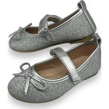 Dívčí baleríny Lathay moda Dívčí stříbrné baleríny Barva: Stříbrná, Velikost: 36