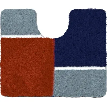 Koupelnová předložka BATEX ENEMA - Koupelnová předložka červeno-modrá Rozměr: 50x60 cm s výřezem pro WC