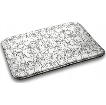 Koupelnová předložka Absorpční koupelnová předložka s motivem koček