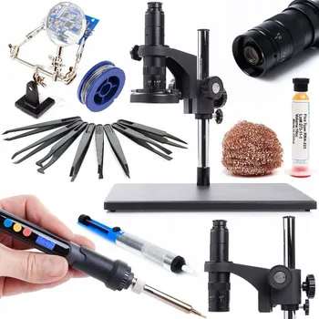 Mikroskop DIGITÁLNÍ MIKROSKOP 7-45x TECHREBAL 10A 56xLED SADA PRO PÁJENÍ PÁJEČKA