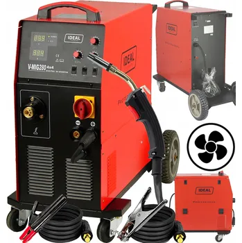 Svářečka INVERTOROVÁ SVÁŘEČKA MIGOMAT POLOAUTOMAT IDEAL V-MIG 280 4x4 DIGITAL MMA