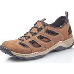 PÁNSKÉ POLOBOTKY RIEKER 08065-25 HNĚDÁ Barva: HNĚDÁ, Velikost: 43