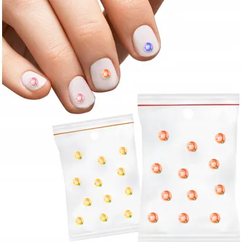 Květinky na nehty Sunny Nails 10 kusů bílo-růžové