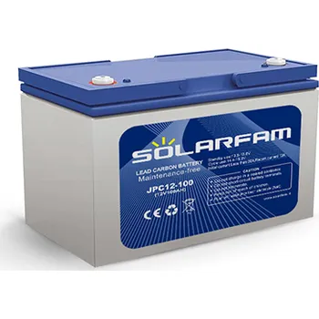 SOLARFAM Bezúdržbová olověno-uhlíková baterie Solarfam 12V 100Ah