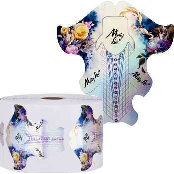 Nailee MollyLac Šablony na nehty 2v1 salóní a mistrovské 500ks Holo Květy