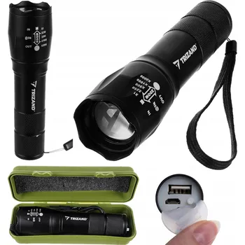 LATARKA TAKTYCZNA +ETUI LED CREE T6 ZOOM 2W1 VÝKONNÁ TAKTICKÁ SVÍTILNA + POUZDRO LED CREE T6 ZOOM 2V1