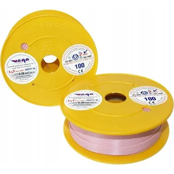elektrický kabel Kabel LGY/H05V-K 0,50 mm2 100 m Růžový