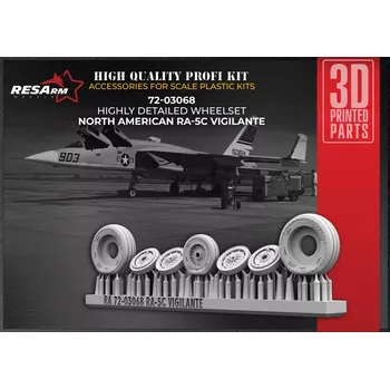 Plastikový model RESARM 1/72 RA-5C Vigilante wheels set