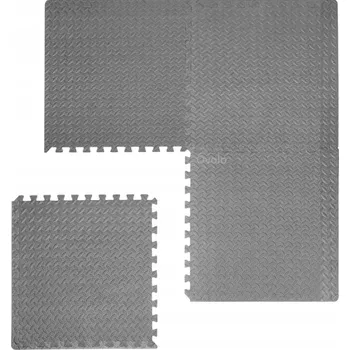 GUMOVÁ PODLAHA PUZZLE do posilovny ochranná podložka pod stroje šedá 1,2x1,2m