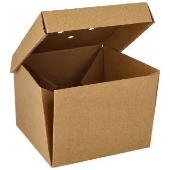 Jednorázové nádobí Burger box rozkládací tácek PURE 13x13x10 cm 20 ks