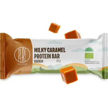BrainMax Pure BrainMax Pure® Milky Caramel Protein Bar, Proteinová tyčinka, Mléčný karamel, BIO, 60 g *CZ-BIO-001 certifikát / Protein Bar Milky Caramel