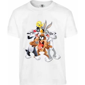 Pánské tričko Tričko Looney Tunes | Squad Druh: Dětské, Barva: Bílá, Velikost: 122-S