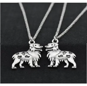 Náhrdelník AUSTRALSKÝ OVČÁK - náhrdelník s přívěskem - stříbrný 1ks ŠP/FEI