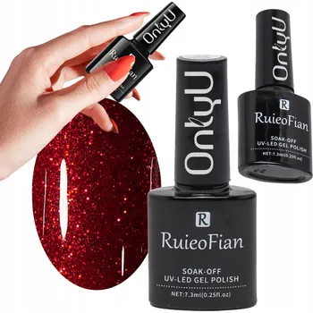 Přípravek na nehty HLUBOKÁ ČERVEŇ HYBRIDNÍ LAK NA NEHTY S LESKEM UV/LED LAK - L122