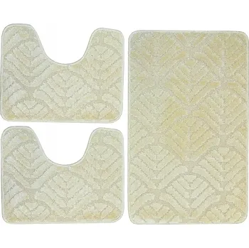 Koupelnová předložka KOUPELNOVÁ PŘEDLOŽKA PROTISKLUZOVÁ SADA 3 DÍLNÁ S VÝŘEZEM