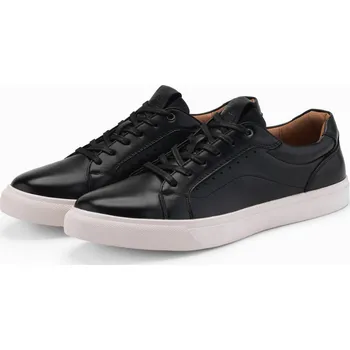 Pánská obuv Pánské tenisky z ekokůže - černé V2 OM-FOCS-0179 - 43