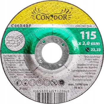 Řezný kotouč KORUNDOVÝ KOTOUČ NA BETONU ODSAZENÝ 115x2,0 mm