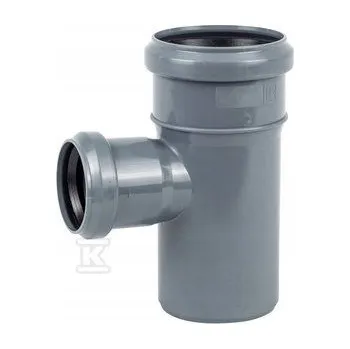 rozdělovač topení T-rozdělovač PP-HT 75x50/90 sanitární, pro vnitřní kanalizaci, barva šedá (popelavá),