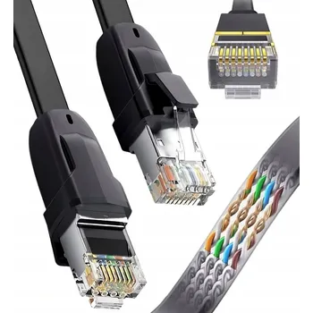 Síťový kabel Síťový kabel Ethernet RJ45 LAN PLOCHÝ vysoká propustnost CAT 8 5m
