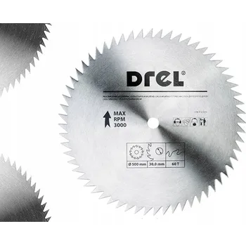 Pilový kotouč KOTOUČOVÁ PILA, KOTOUČ NA DŘEVO 500 mm x 60 ZUBŮ