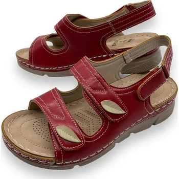 Dámské sandále BaoBao Dámské červené zdravotní sandály Barva: Červená, Velikost: 36