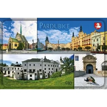 Dekorativní magnet Magnetka Pardubice čtyřobrázková 940