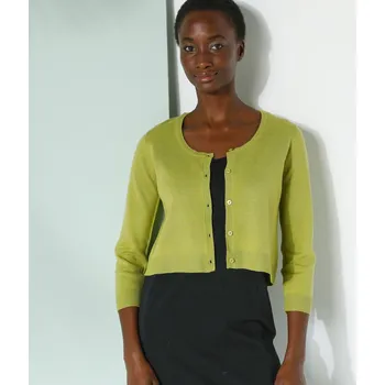 Bolerko Úpletové bolerko na knoflíčky s 3/4 rukávy mechová 46/48