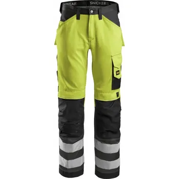 montérky Reflexní kalhoty Snickers 3333, vel. 60, žluté