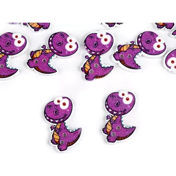Knoflík Knoflík dřevěný dekorační Dinosaurus (Knoflík dřevěný Dinosaurus)