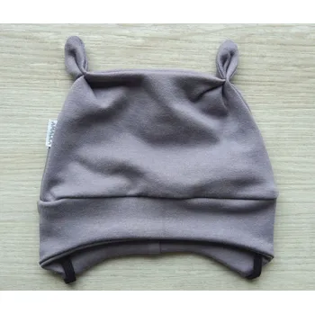 Kojenecké oblečení AMÁLKA Elastická čepička, tmavě šedá Velikost: 74-80