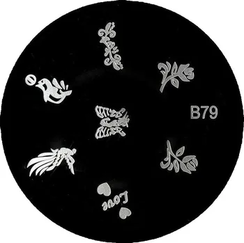 Šablona Destička pro Razítkování Nehtů Manikúra - B079