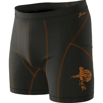 Pánské funkční trenýrky černá/rezavá Bamboo Ultra - Hnědá / XL