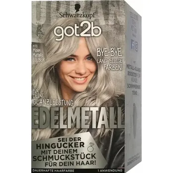 Barva na vlasy Barva na vlasy Schwarzkopf got2b Moon Metallic Silber M70, šedá/kouřová, 142,5 ml